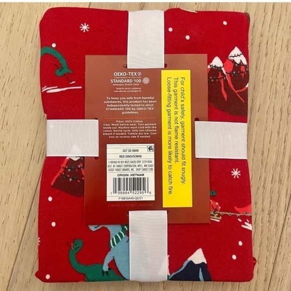 Target Wondershop Holiday Dino Print Pajama Set Toddler Size 3T - Picture 9 of 11